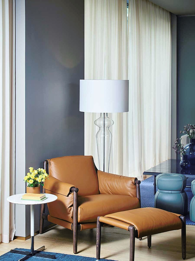 Times Lounge Armchair and Ottoman, view 5