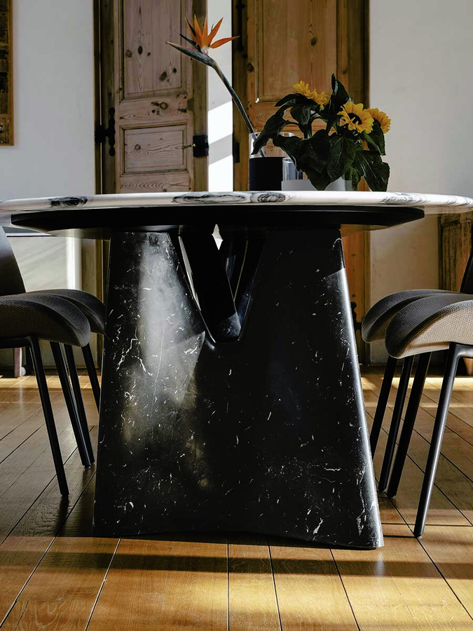 Infinitamente Marble Dining Table, view 5