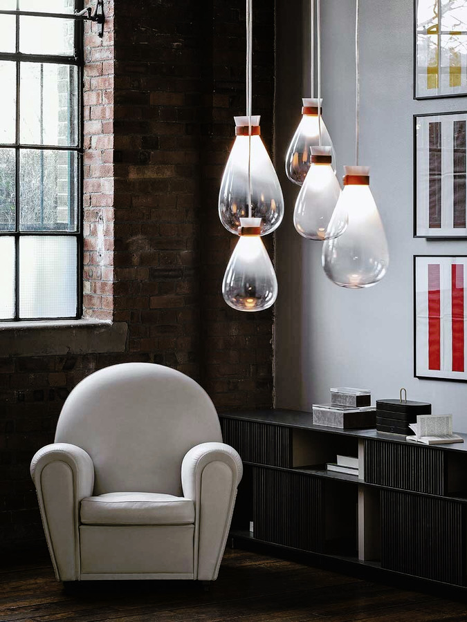 Soffi Blown Glass Lamps by Poltrona Frau