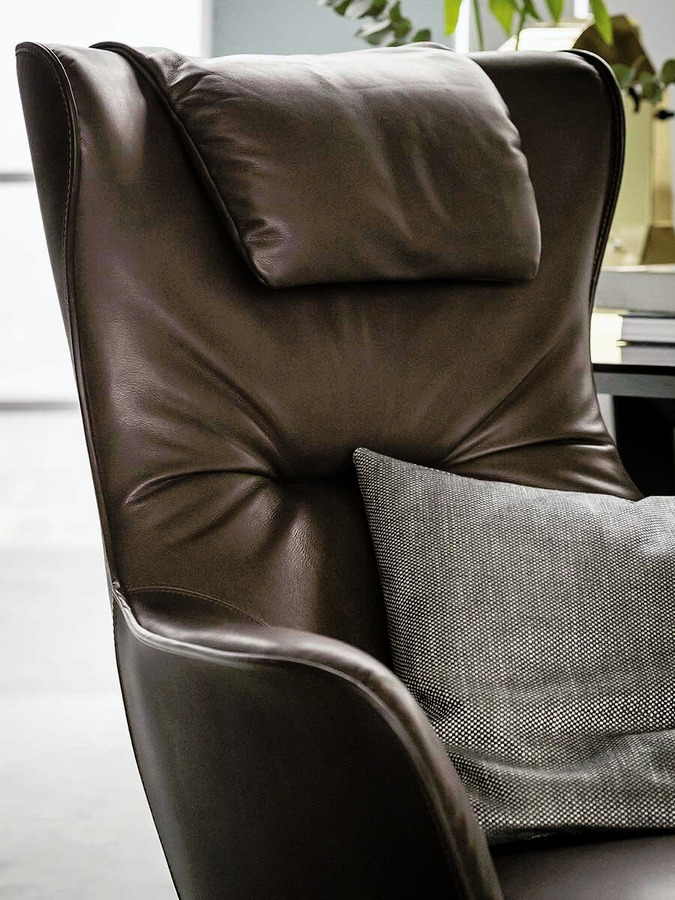 Mamy Blue Armchair and Ottoman, view 7