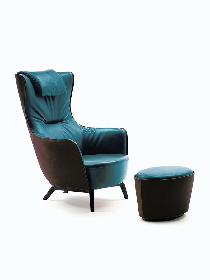 Mamy Blue Ottoman, view 7
