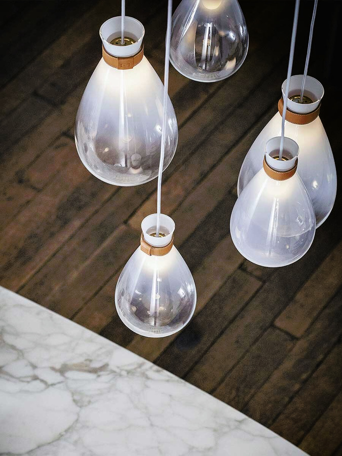Soffi Blown Glass Lamps by Poltrona Frau, view 3