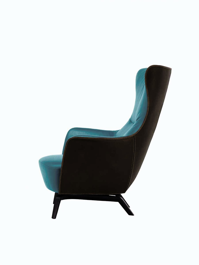 Mamy Blue Armchair and Ottoman, view 9