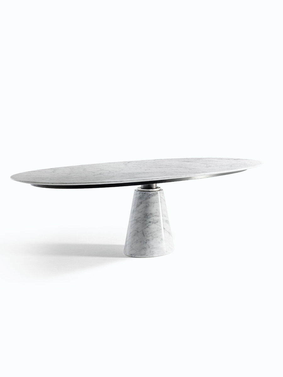 Mesa Ellipse Marble Table, view 8
