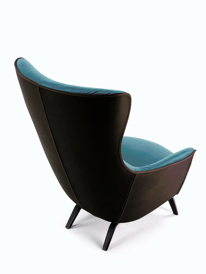 Mamy Blue Armchair and Ottoman, view 10