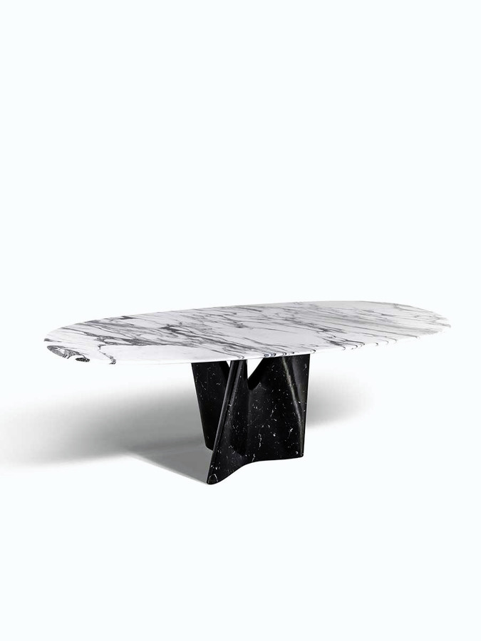 Infinitamente Marble Dining Table, view 17