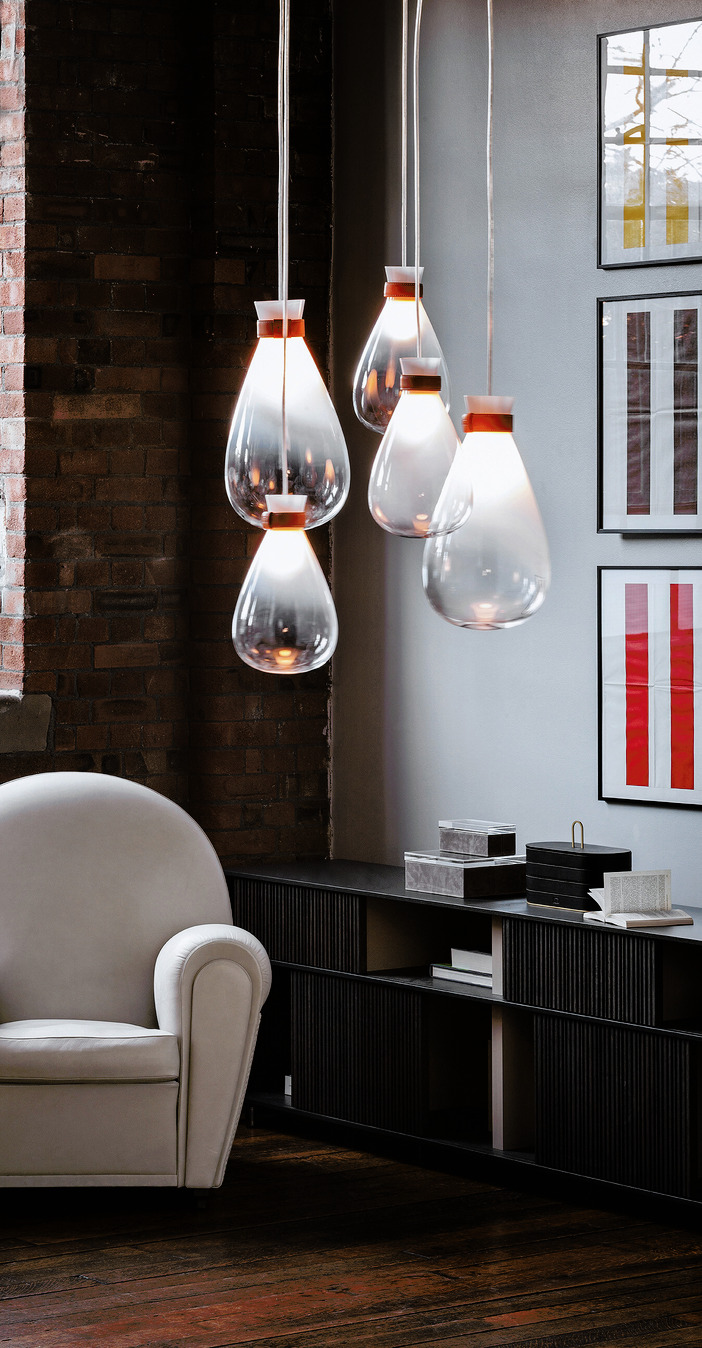 Soffi Blown Glass Lamps by Poltrona Frau, view 2