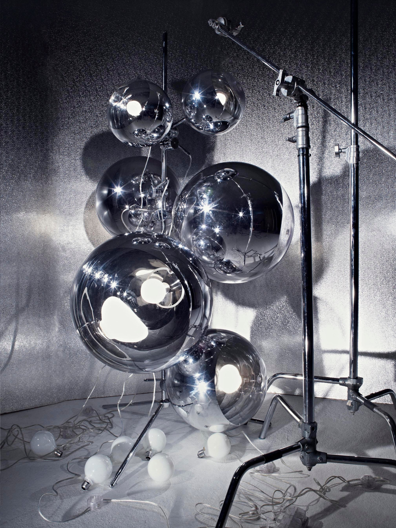 Mirror Ball Floor Chandelier, view 2