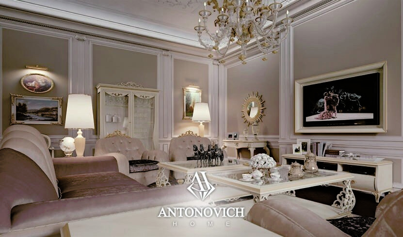 House of art COMO Art Deco Living Room by Carpanese Home, view 2