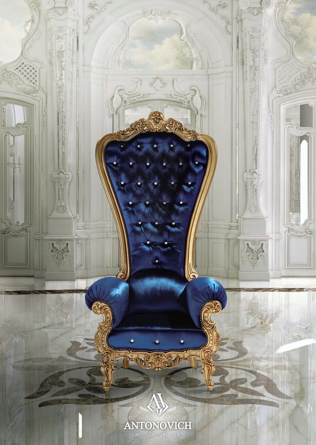 Caspani Tino Throne Chair, view 4