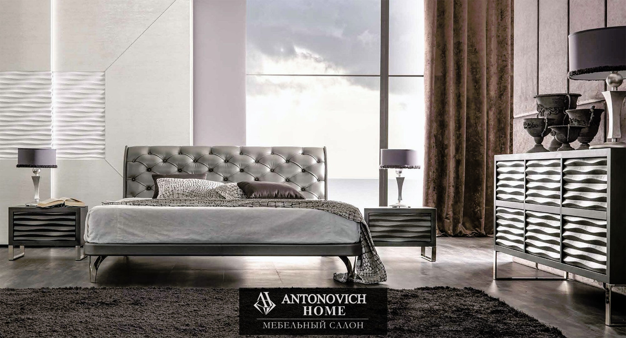 CorteZari Zoe Gold Art Deco Bedroom, view 2