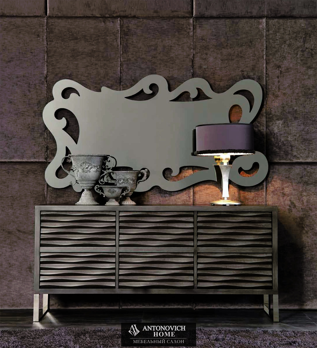 CorteZari Zoe Gold Art Deco Bedroom, view 3