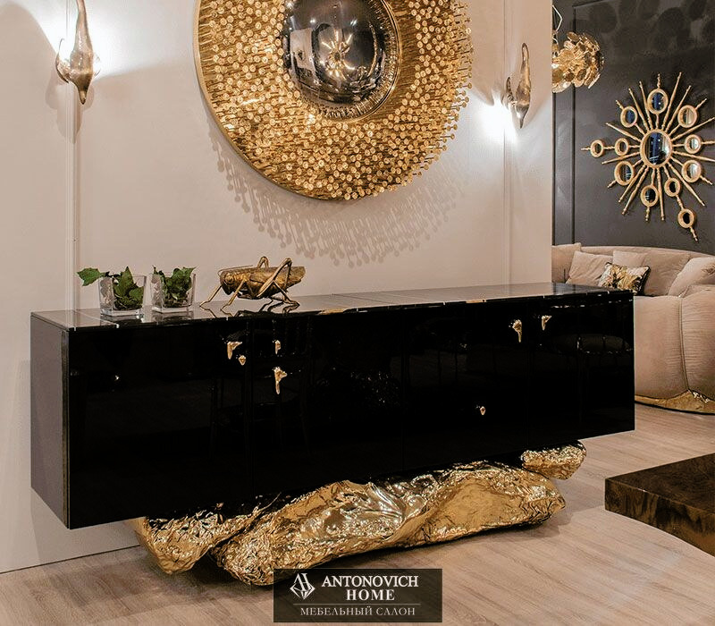 Boca do lobo Angra black and gold sideboard