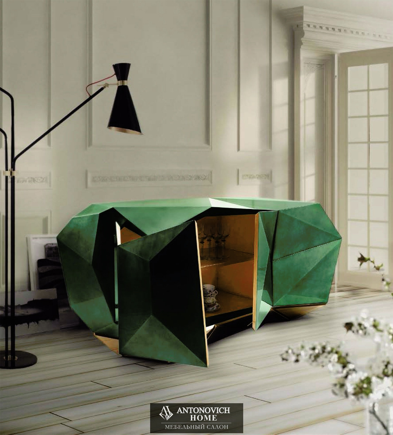 Boca do lobo Diamond Emerald Dining Sideboard, view 11