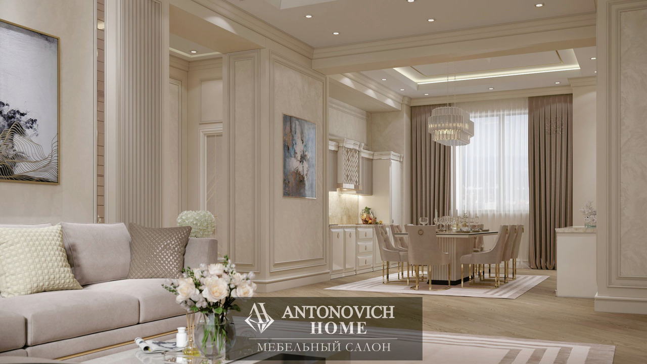 KEOMA Living Room in a Luxury Antonovich Design Project, view 5