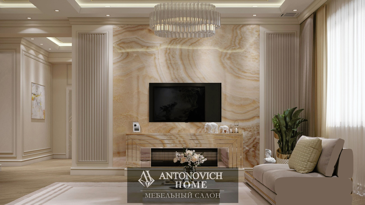 KEOMA Living Room in a Luxury Antonovich Design Project, view 2
