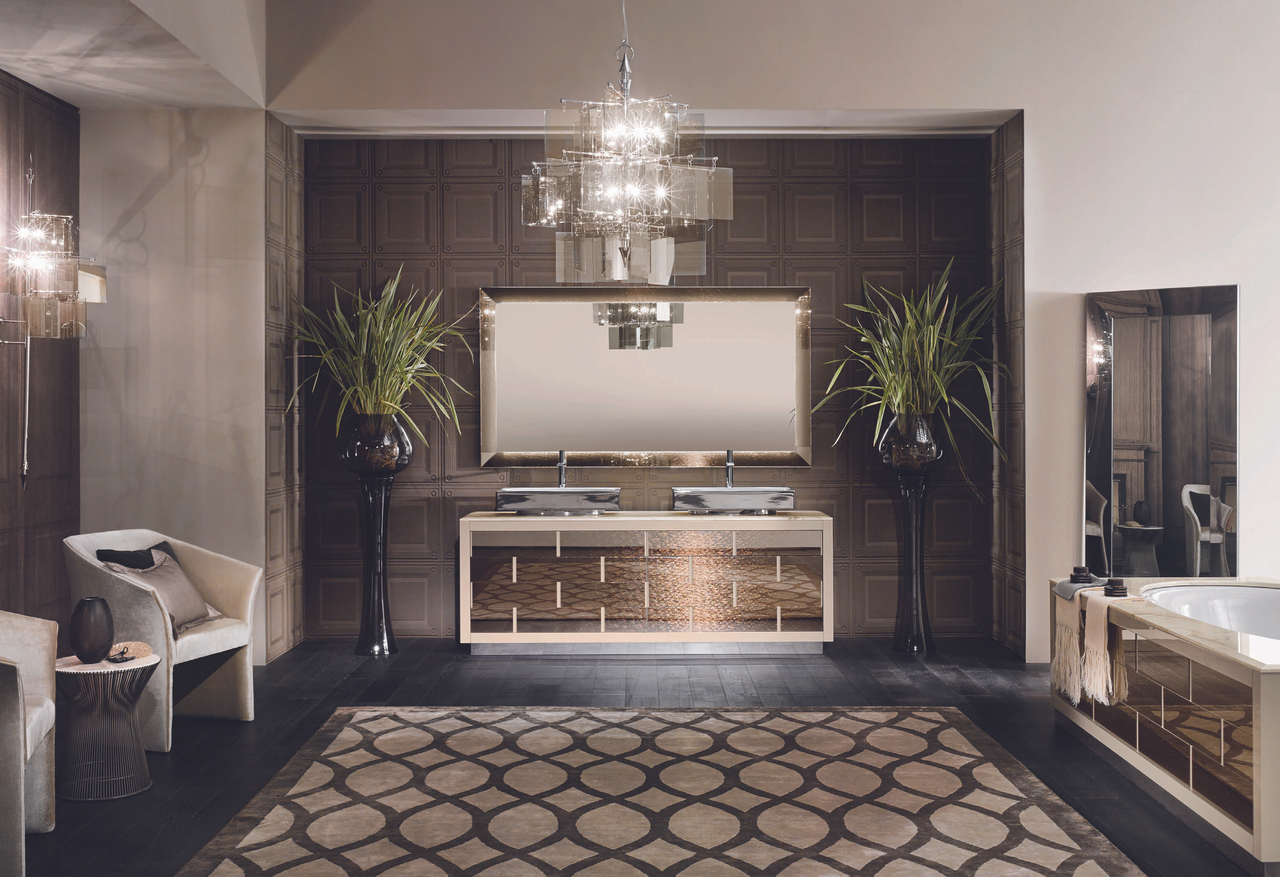 Ritz 01 Bathroom Furniture by Milldue