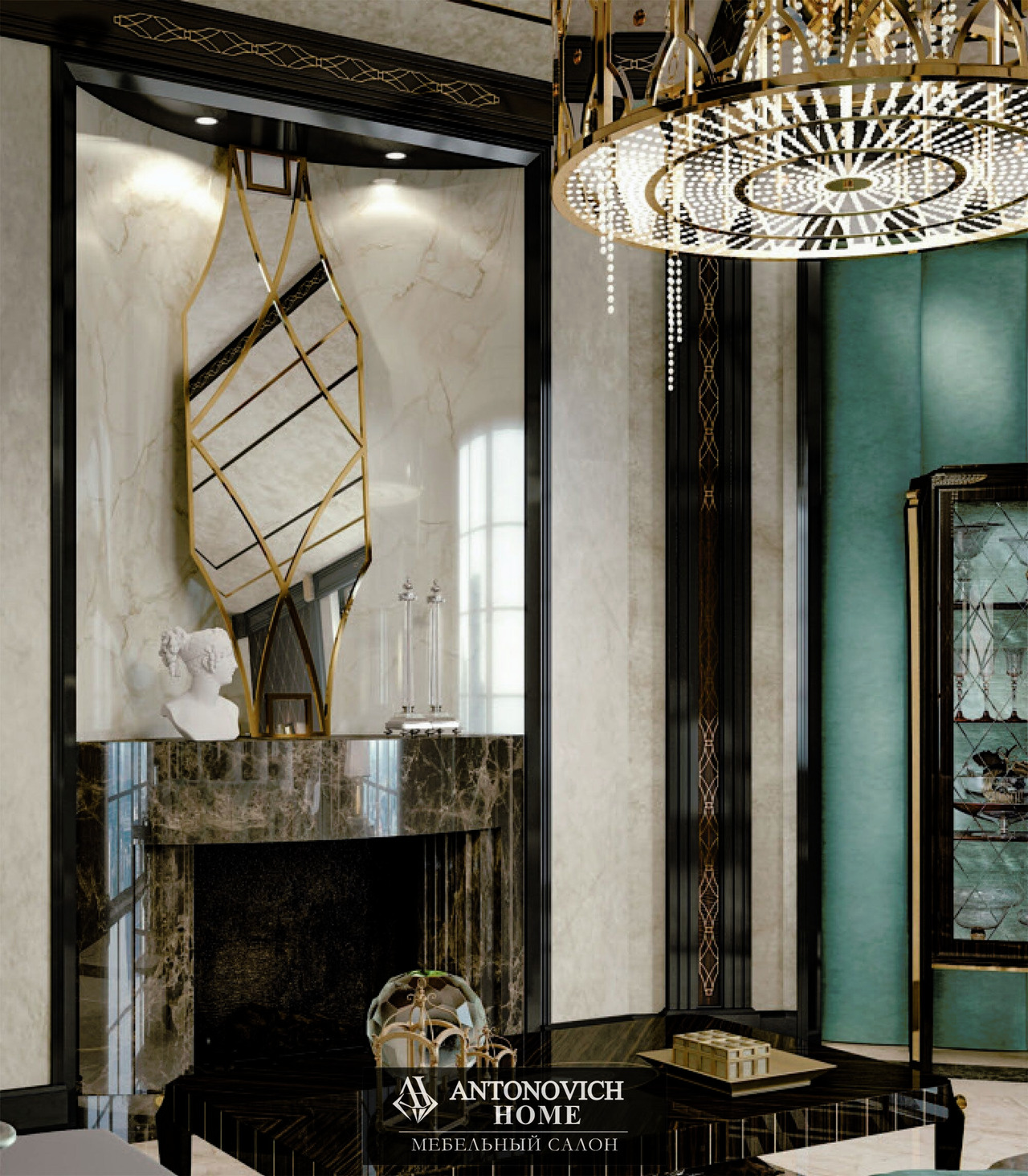 Cafedesart Living Room by Bianchini in Ebony, view 6