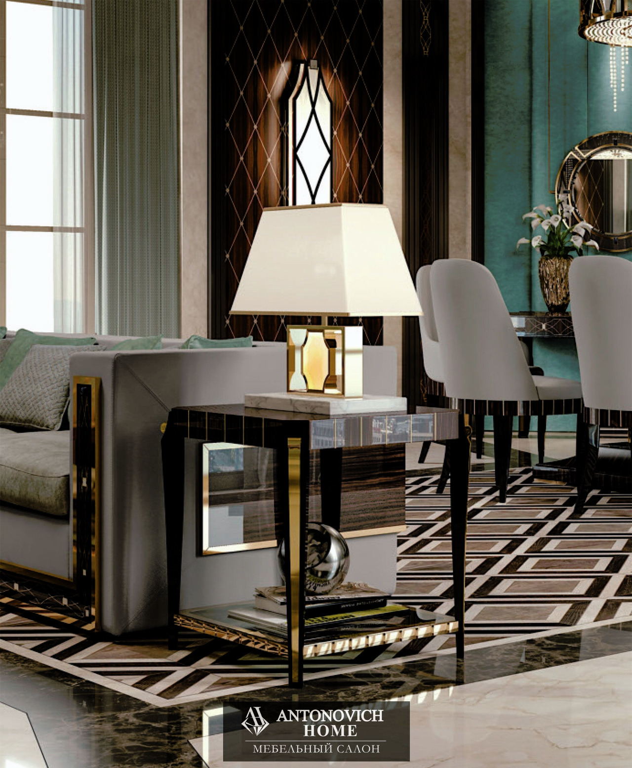 Cafedesart Living Room by Bianchini in Ebony, view 2