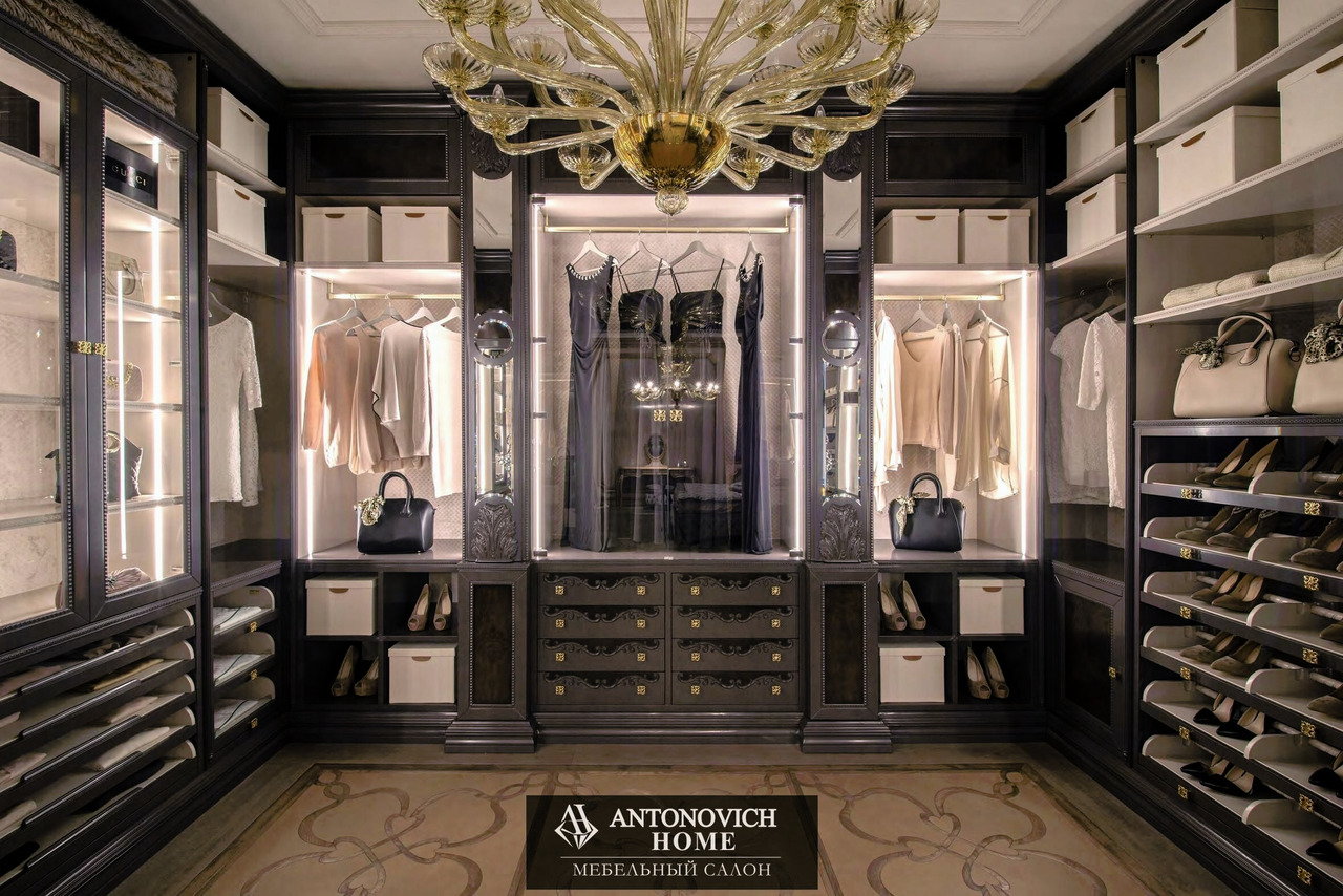 Pregno Way Of Life Dark Walk-In Wardrobe, view 3