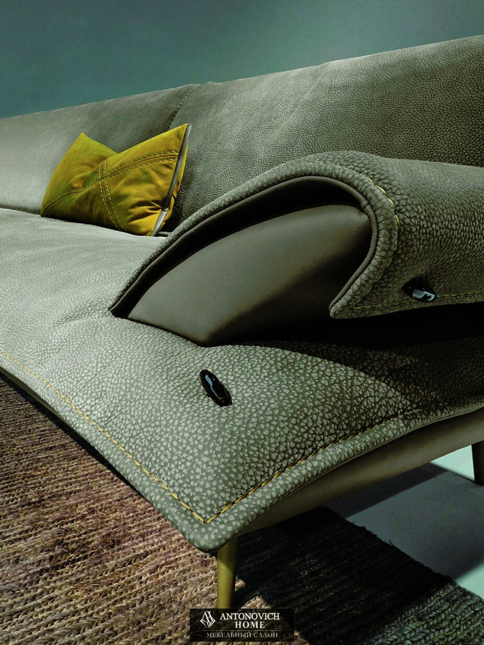 Gamma Escape Leather Sectional Sofa, view 5