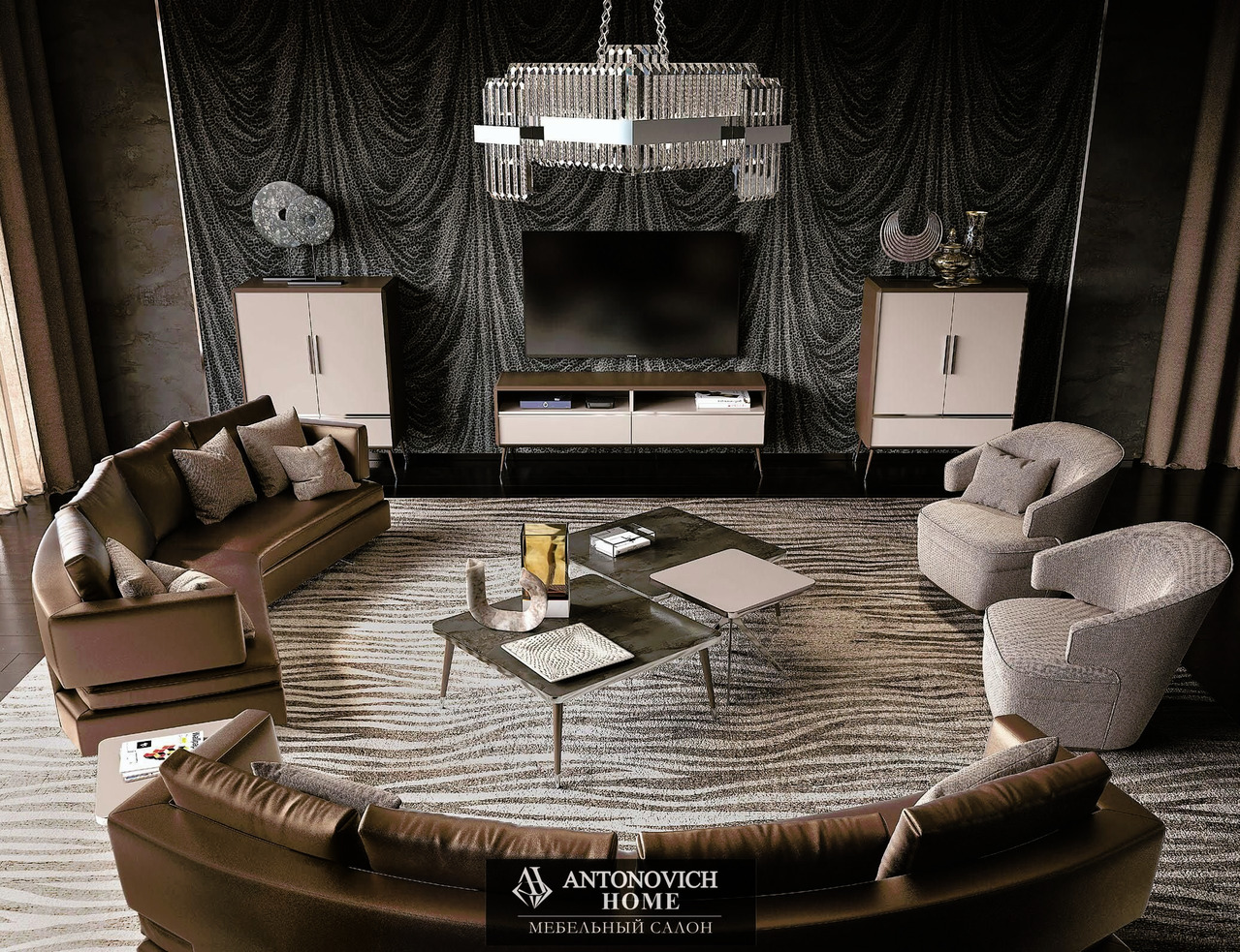 Domus Majestic Contemporary Living Room, view 4