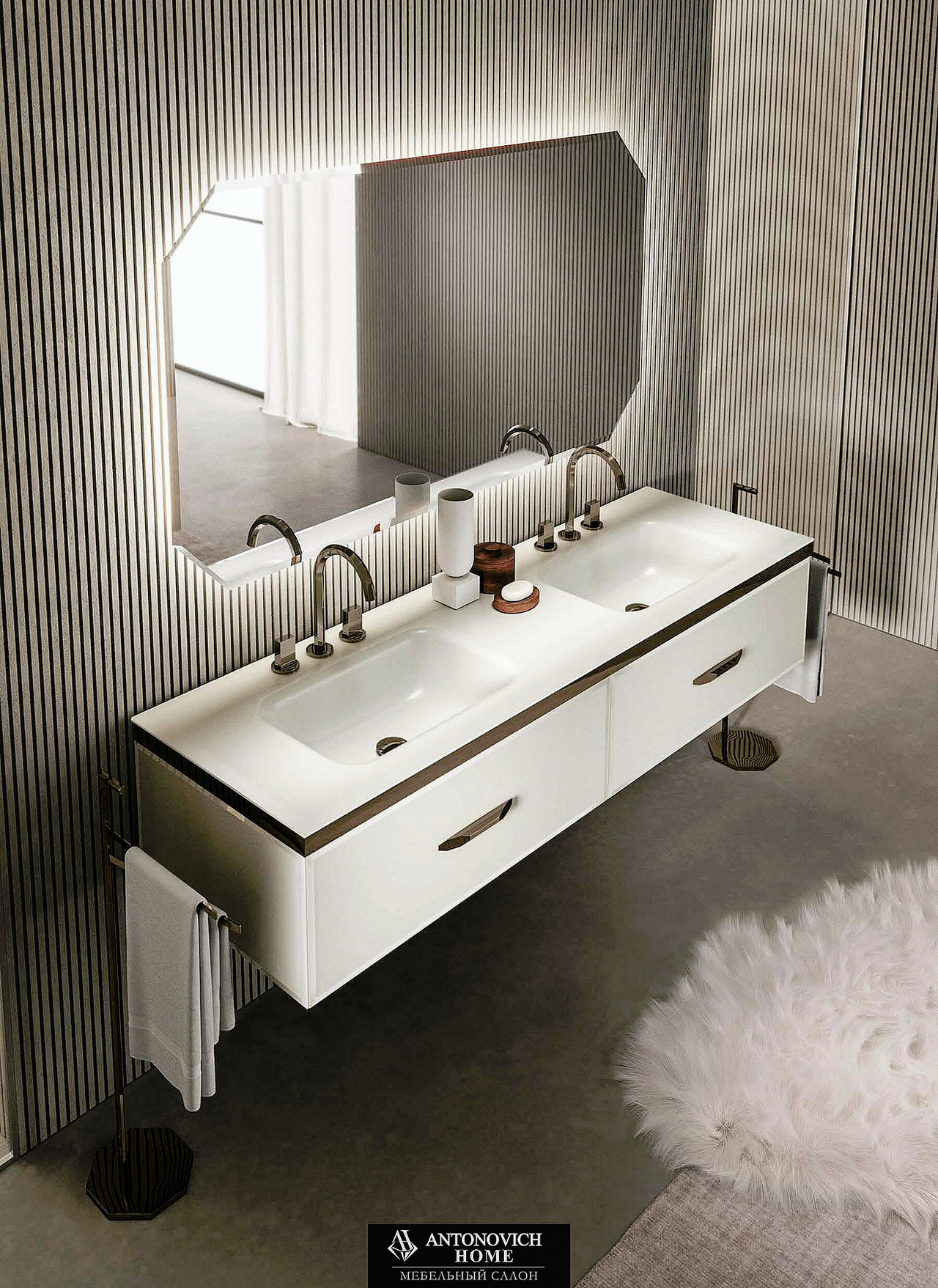 Hilton 03 Bathroom Furniture by Vitage (Milldue edition)