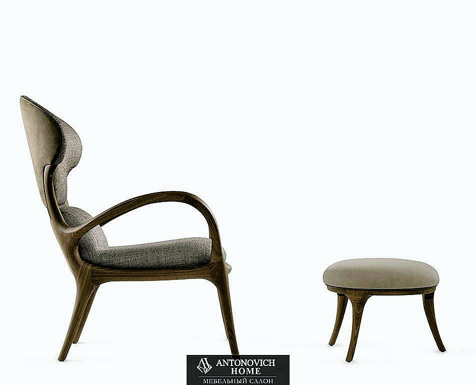 Ceccotti Collezioni Saturn e Saturnino Armchair and Pouf, view 5