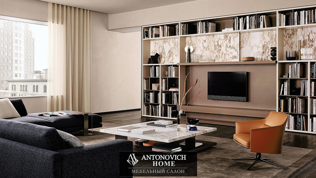 Poliform Wall System Modular Living Room Furniture, view 4