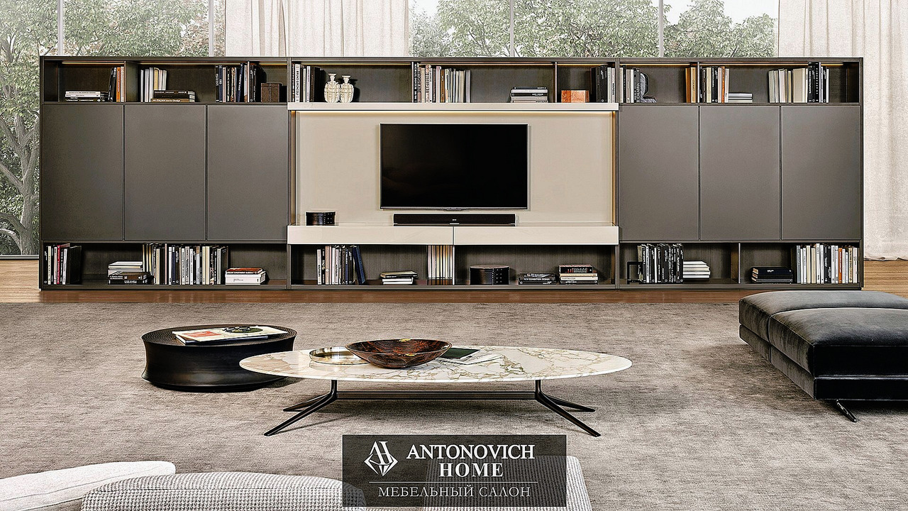 Poliform Wall System Modular Living Room Furniture, view 11