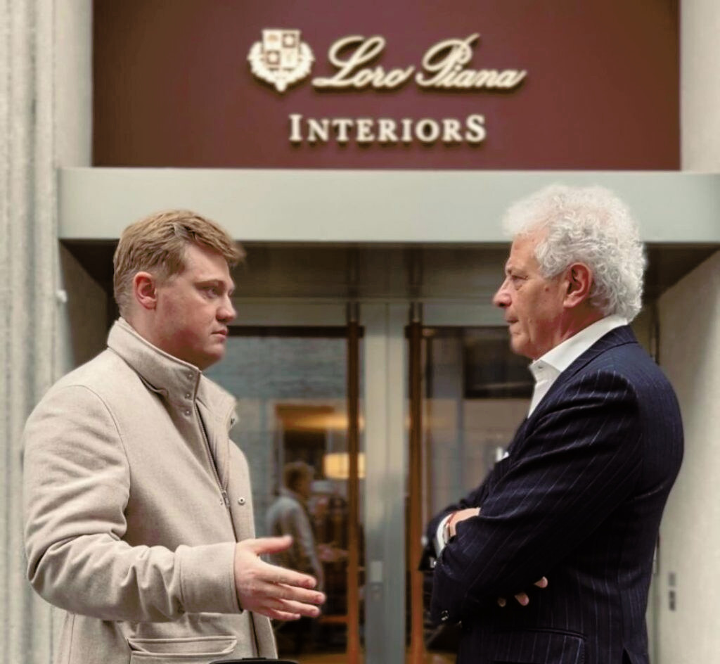 dmytro korotchuk Dmytro Korotchuk, head of Antonovych Home and Luca Zani, representative of Loro Piana Interiors
