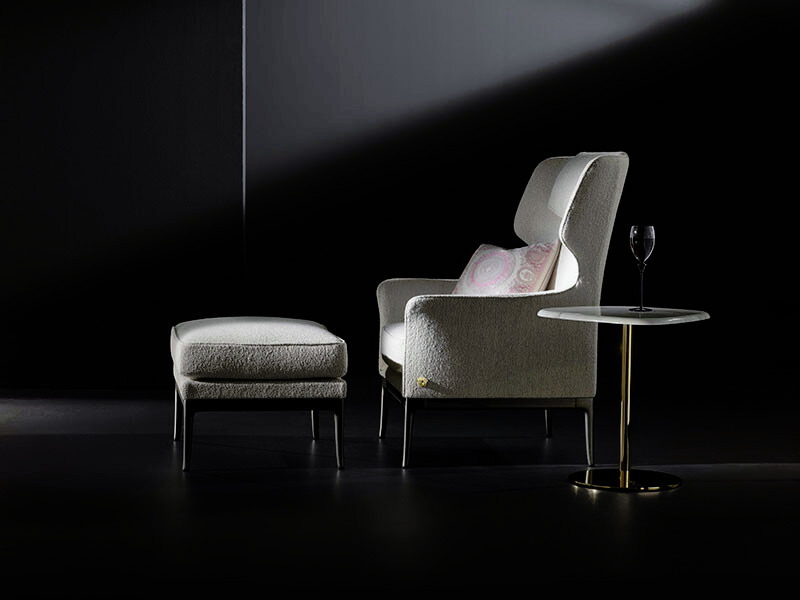 Versace Home Stiletto Armchair and Footstool