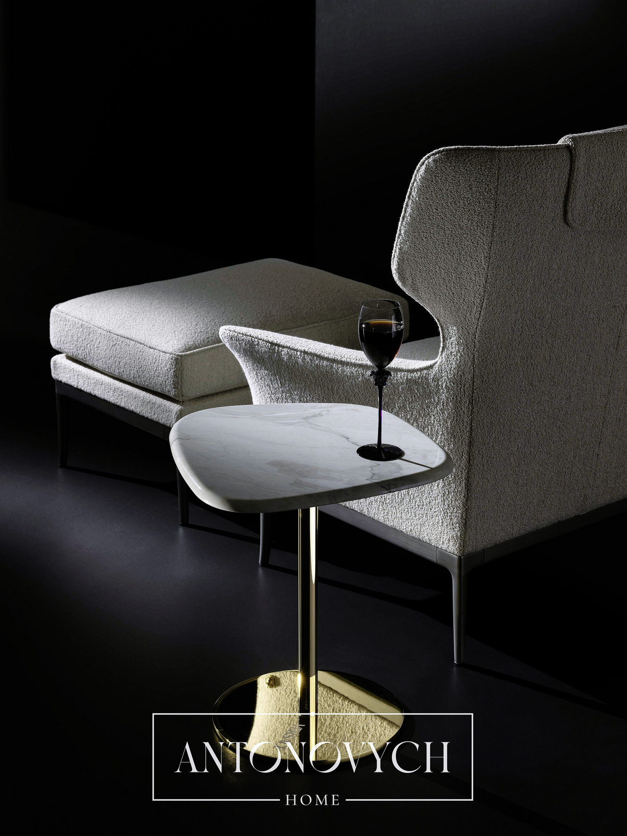 Versace Home Stiletto Armchair and Footstool, view 3