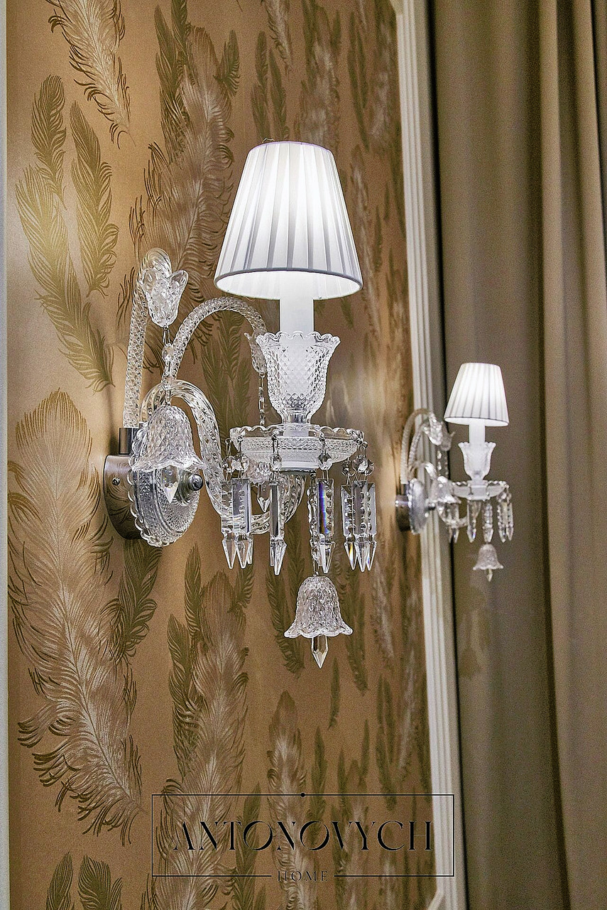 Crystal Wall Lights with Shades