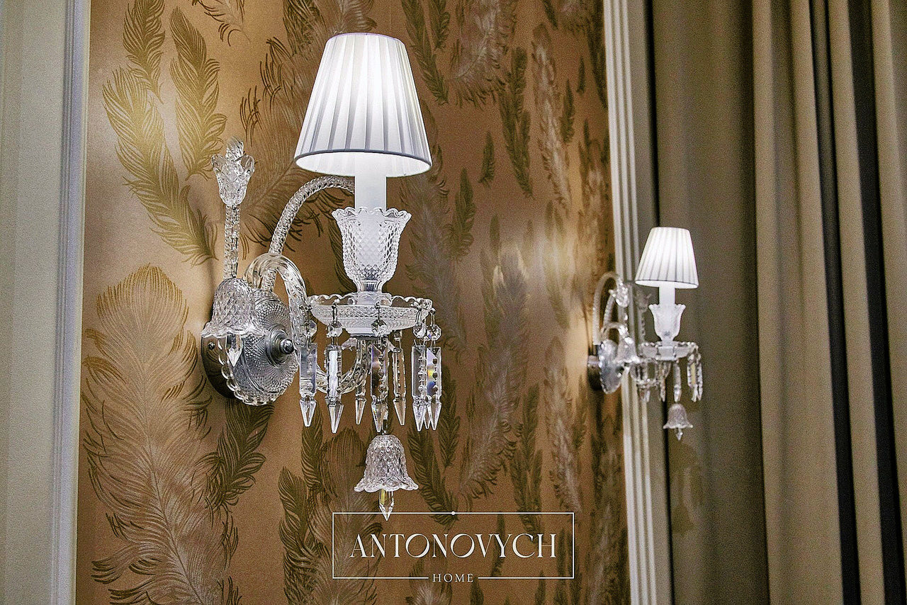 Crystal Wall Lights with Shades, view 2