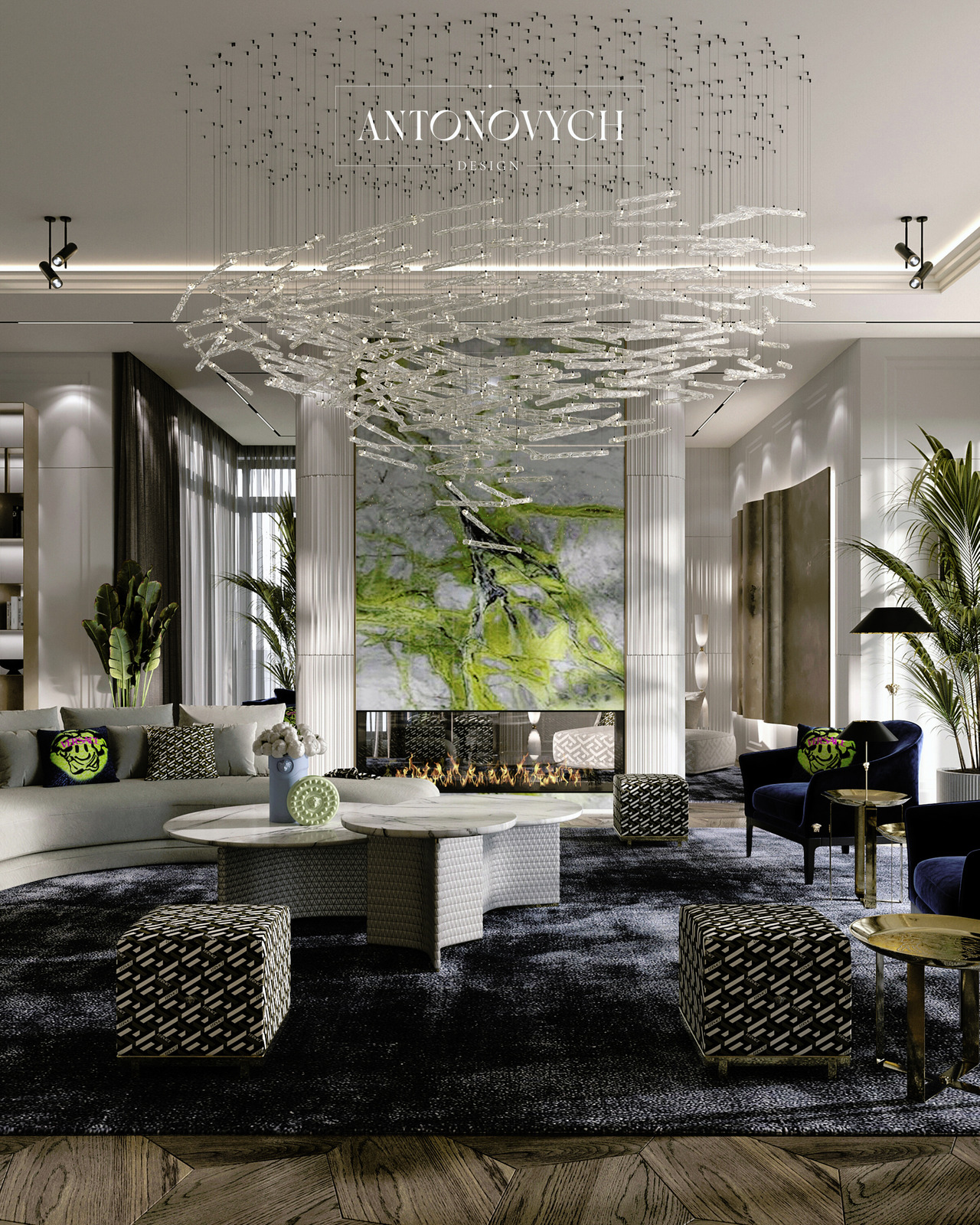 Versace Home Living Room Furniture, view 14