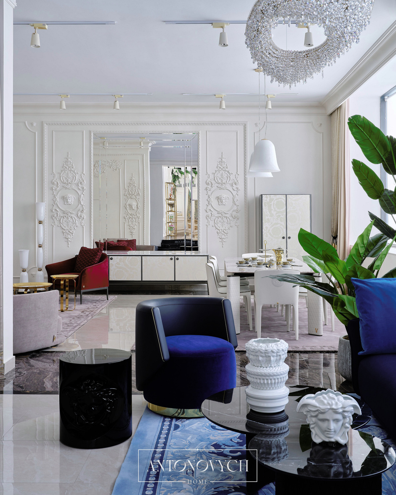 Versace Home Virtus Armchair, VG2 STOOL Coffee Table, Vases, view 4