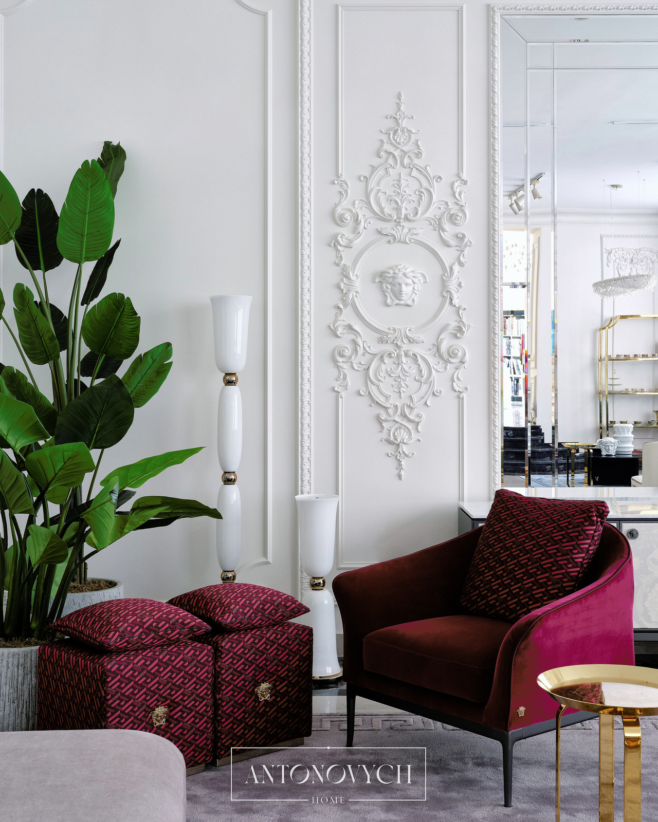 Versace Home Goddess Floor Lamp and Table Lamp