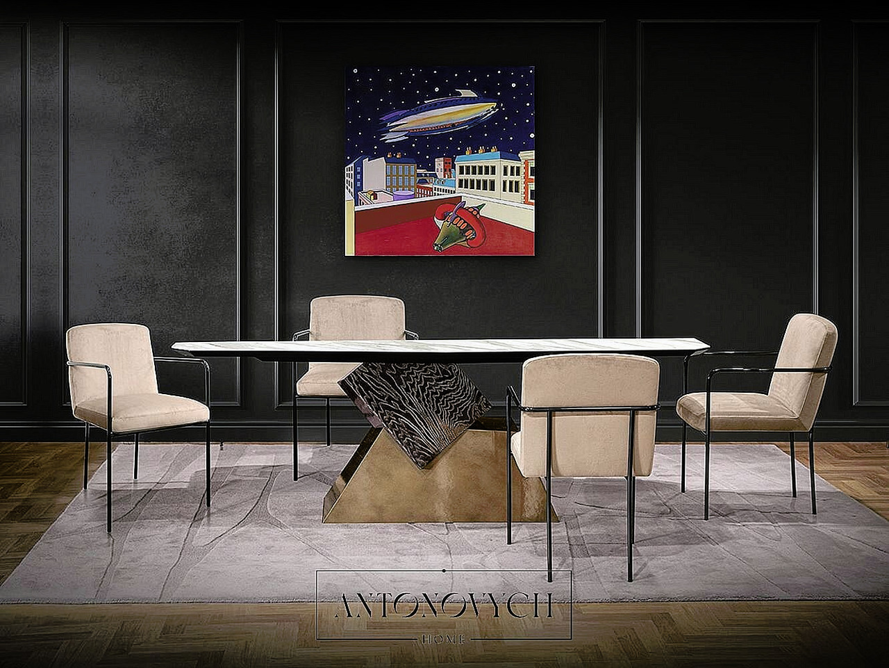 Tonino Lamborghini Casa TL-3052 Dining Table, view 2