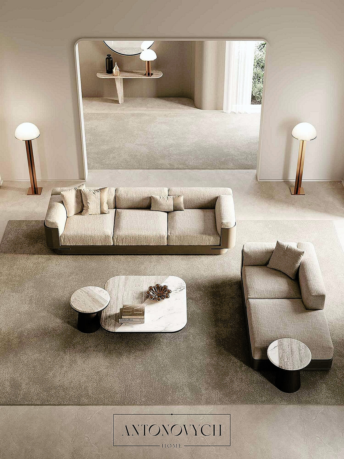Vittoria Frigerio Necchi Sofa, view 3