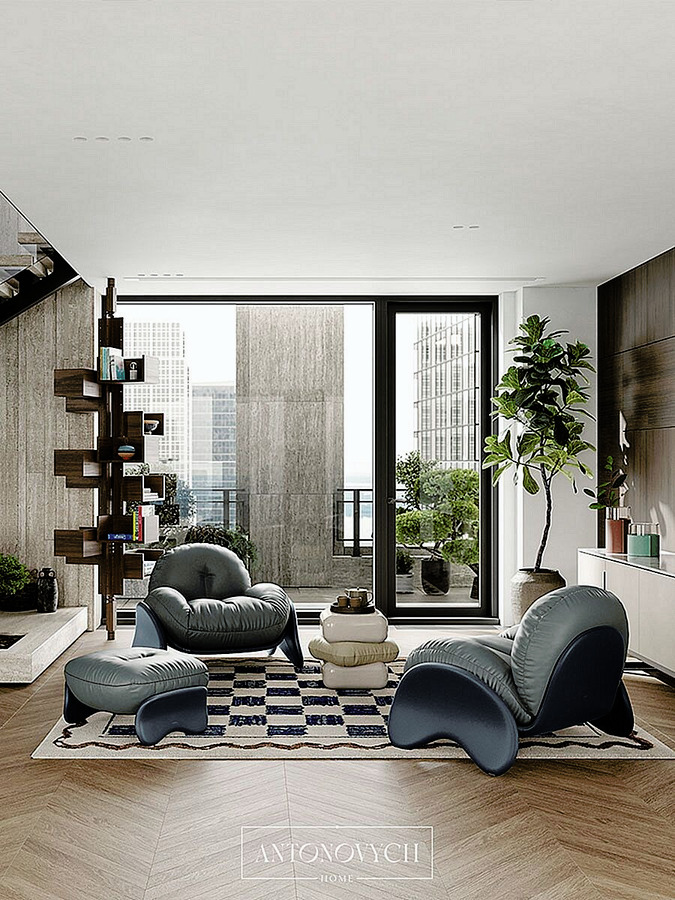 Squash Armchair by Poltrona Frau, view 2